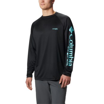 Pánské Mikiny Columbia PFG Terminal Tackle Long Sleeve Černé NTHBUW846